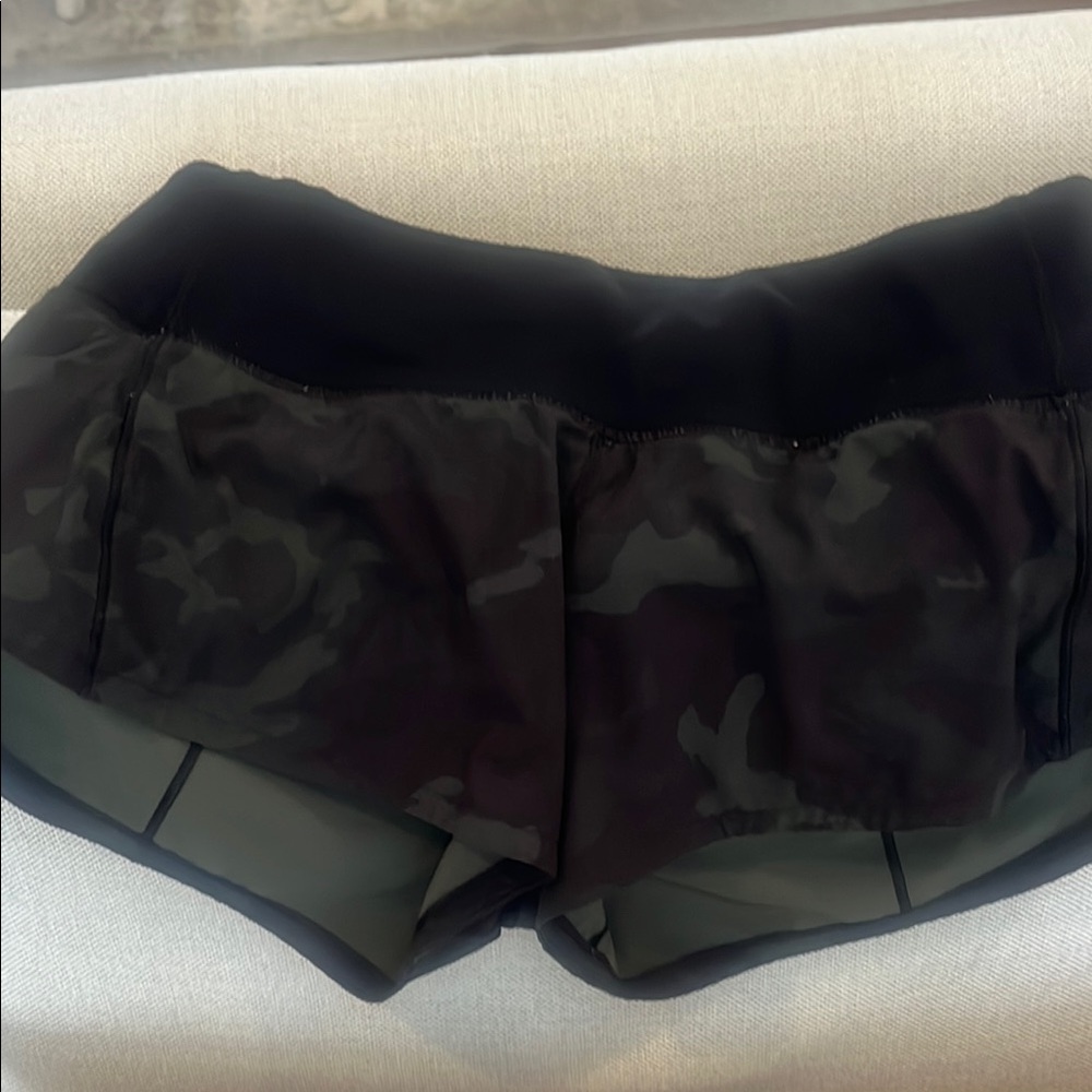 Women's Black Camouflage Shorts